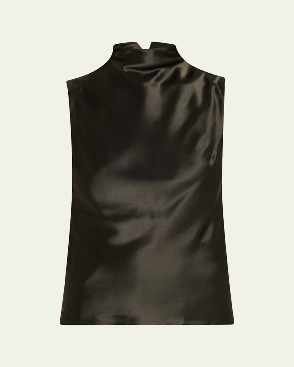 Colson Satin Cowl-Neck Top